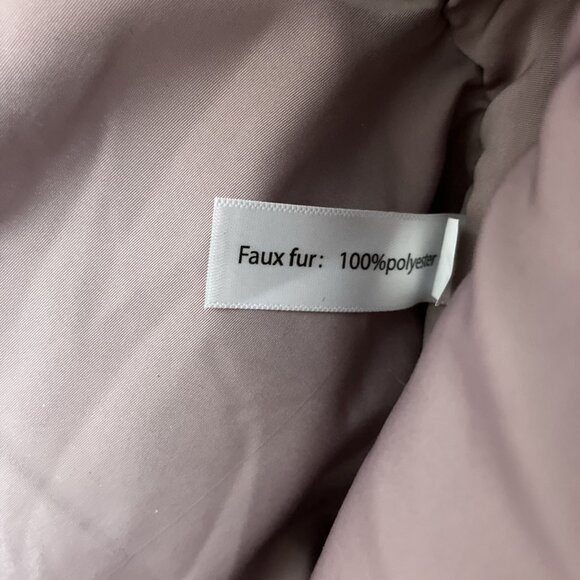 Lane Bryant Women's Magnetic Close Faux Fur Handbag Mauve Purple Furry Plush - Picture 5 of 5